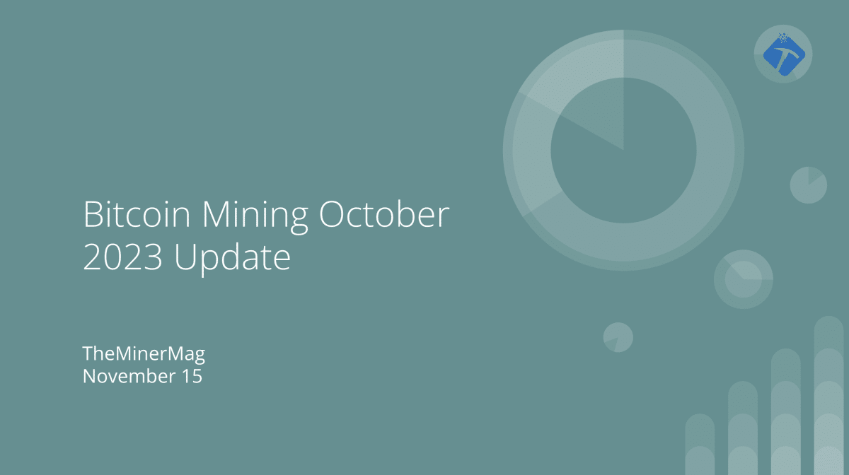 Bitcoin Mining October 2023 Update
