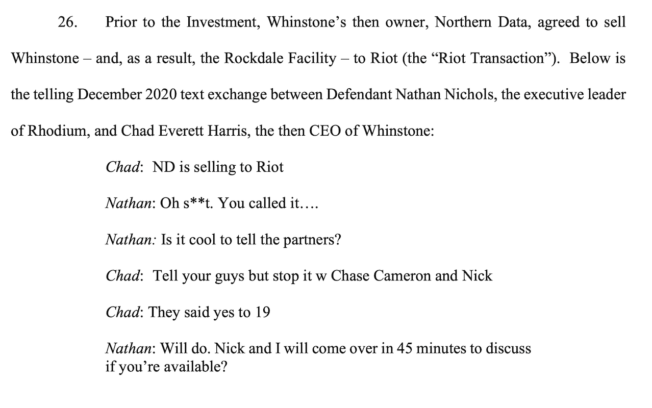 Investors Sue Rhodium Executives over Alleged Bitcoin Mining Fraud