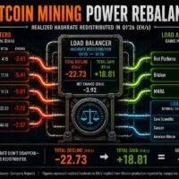 Miner Weekly – The Great Bitcoin Mining Power Shift: Who Won Q1? Realized hashrate load balance X